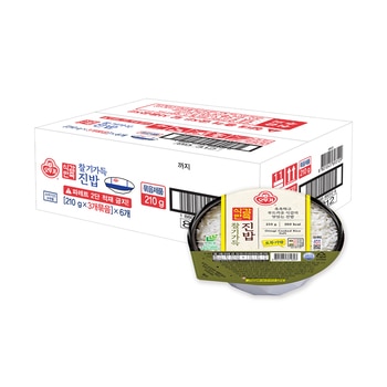 오뚜기밥 식감만족 찰기 가득 진밥 210g x 18