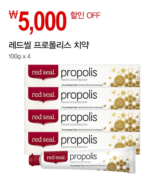  레드씰 프로폴리스 치약 100g x 4 