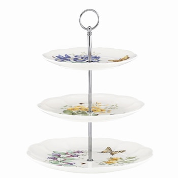 레녹스 버터플라이 메도우 ３단 케이크 스탠드