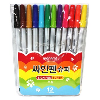 모나미 슈퍼싸인펜 12색 10세트 모나미 슈퍼싸인펜 12색 10세트
