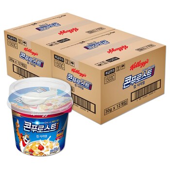 켈로그 콘푸로스트 컵 시리얼 30g x 12개 x 2박스 켈로그 콘푸로스트 컵 시리얼 30g x 12개 x 2박스