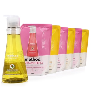 메소드 주방세제 532ml + 리필 1000ml x 6