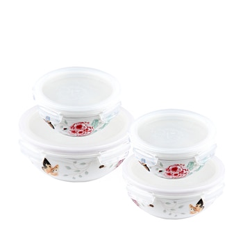 레녹스 버터플라이 원형 밀폐용기 4P