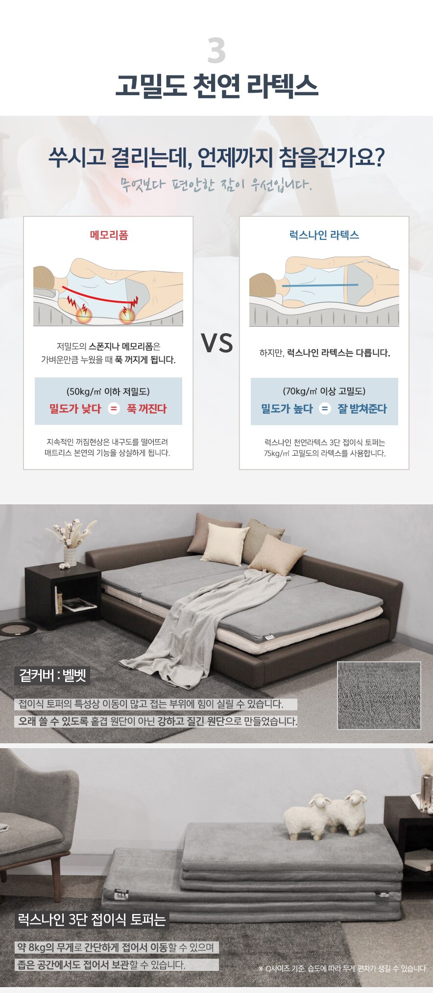 고밀도 천연 라텍스