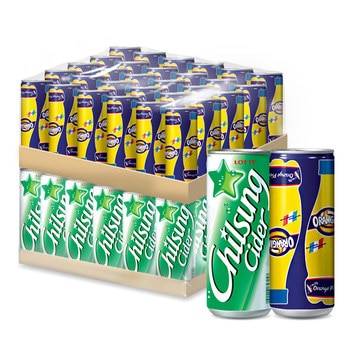 칠성사이다 250ml x 30 + 오랑지나 240ml x 30 콤보팩 칠성사이다 250ml x 30 + 오랑지나 240ml x 30 콤보팩