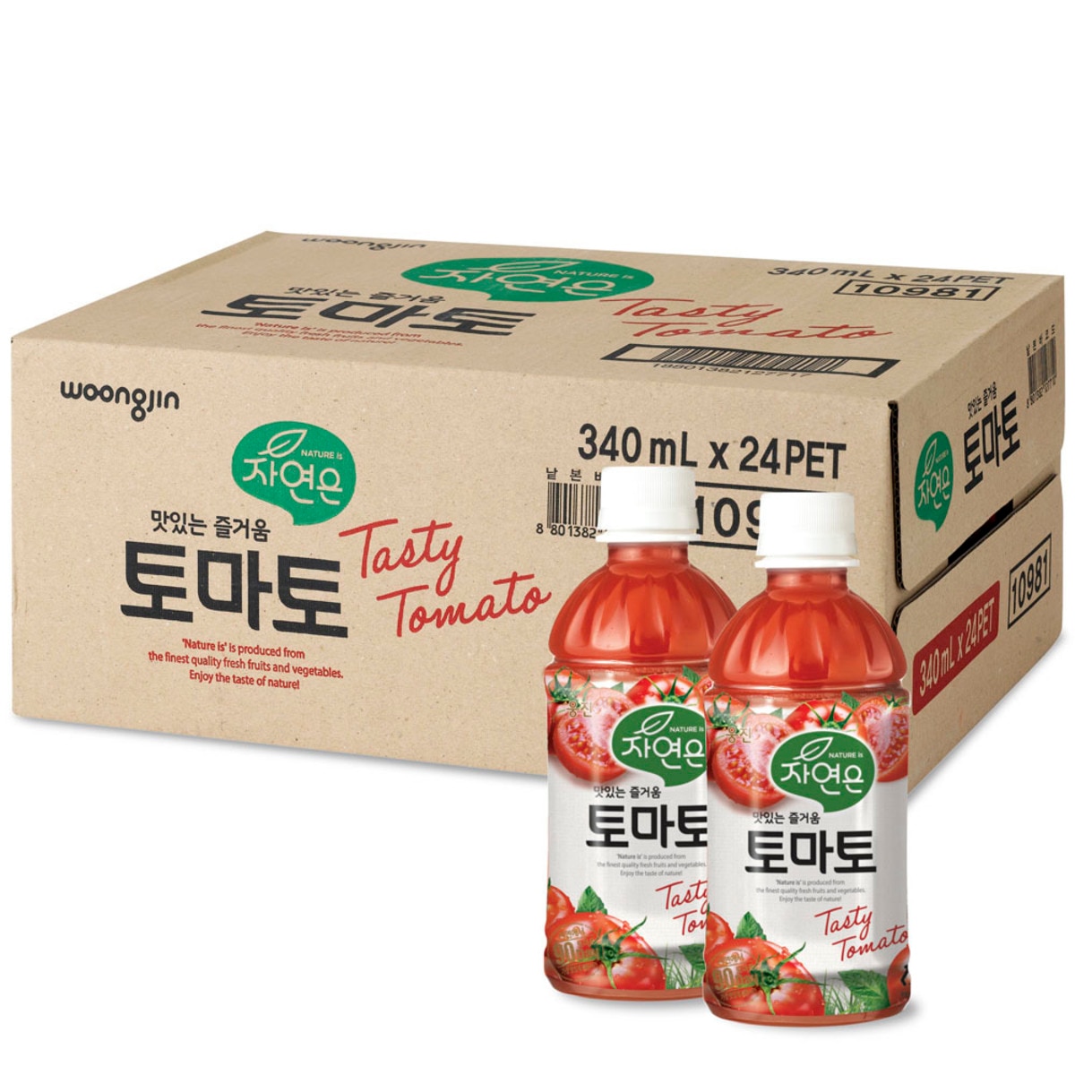 웅진식품 자연은 과채주스 340ml x 24병