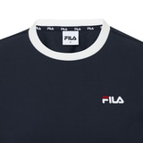 휠라 여성 링거 티셔츠 - 네이비, L