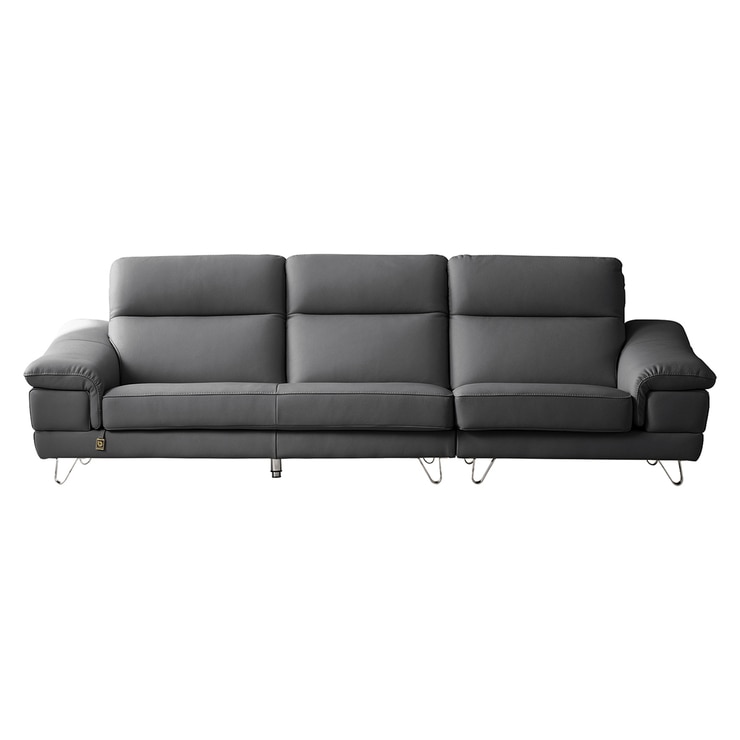 다우닝 레아 스테디 전체 천연가죽 4인 소파