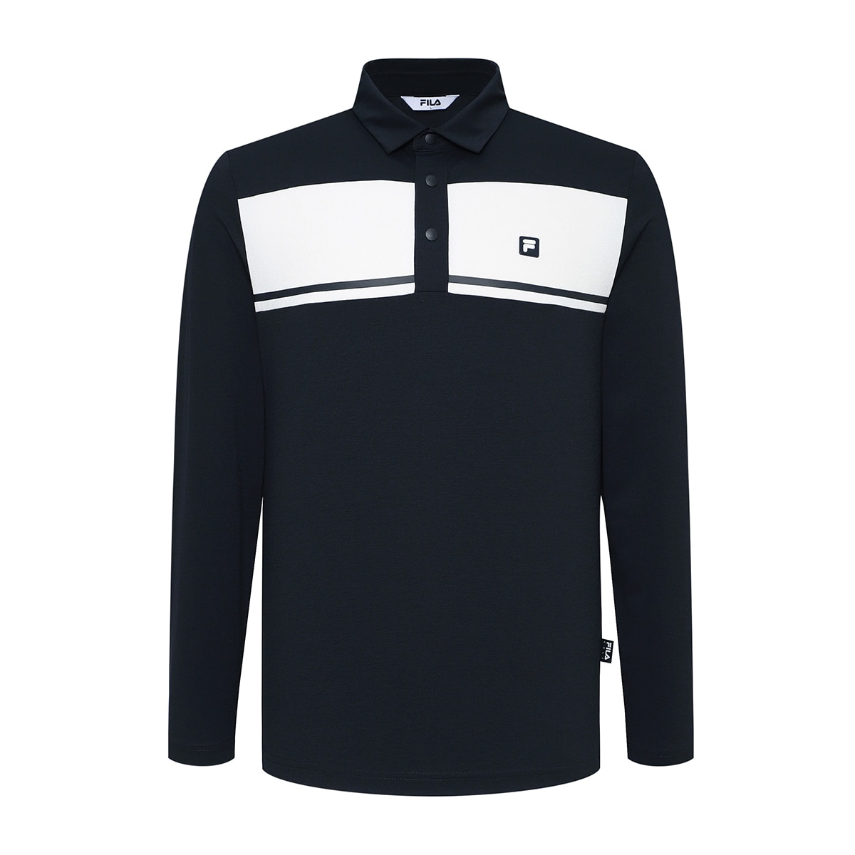 휠라 골프 남성 긴소매 폴로 티셔츠