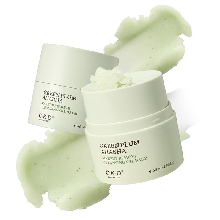 씨케이디 그린플럼 청매실 AHA BHA 갈아쓰는 클렌징 오일밤 50g x 2