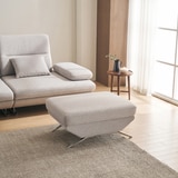 라클라우드 그랑블 스윙 기능성패브릭 4인 소파 + 스툴 - 라이트그레이