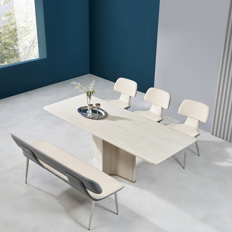 더리치 회전 6인 세라믹 식탁세트 2000 (벤치형)