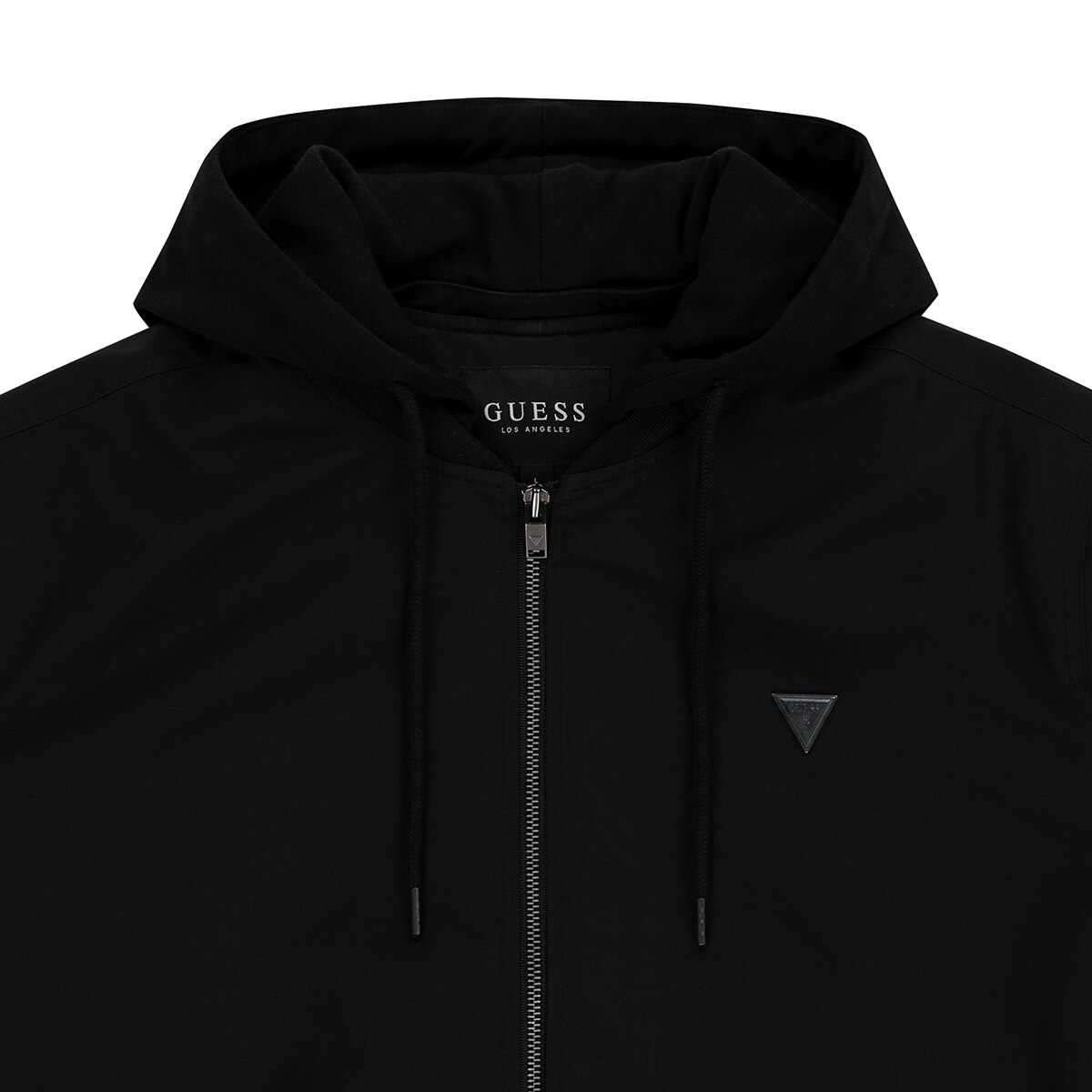 게스 남성 후디 보머 자켓 - 블랙