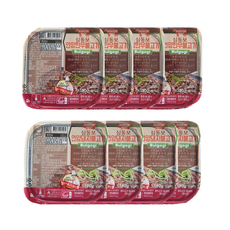 Eonyang Bulgogi Beef 150g x 4 Pork 150g x 4 678908