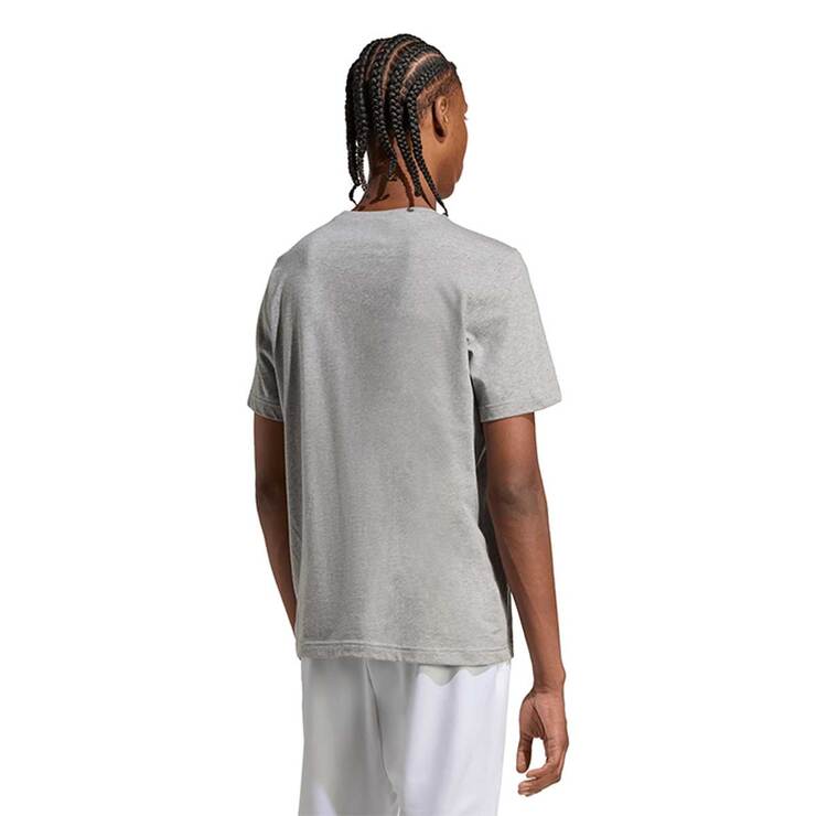 아디다스 남성 반소매 로고 티셔츠 - 그레이, XL