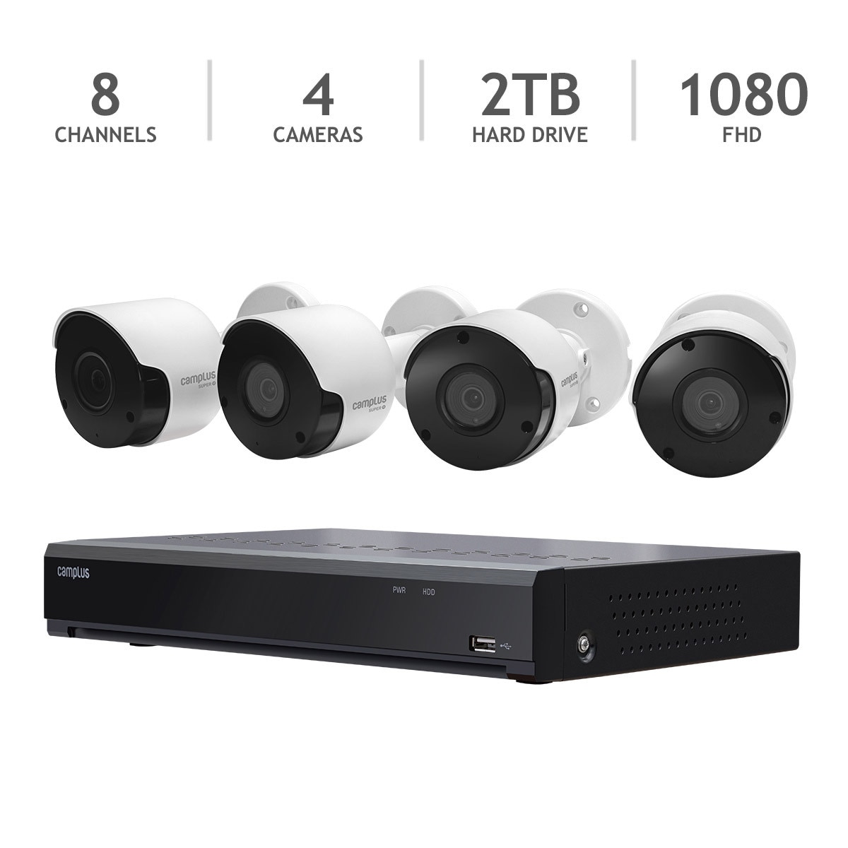 캠플러스 보안카메라 8CH/4CM 200만화소/ 2TB