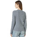 리디아 바인 여성 울 캐시미어 케이블 스웨터 - 그레이 리디아 바인 여성 울 캐시미어 케이블 스웨터 - 그레이