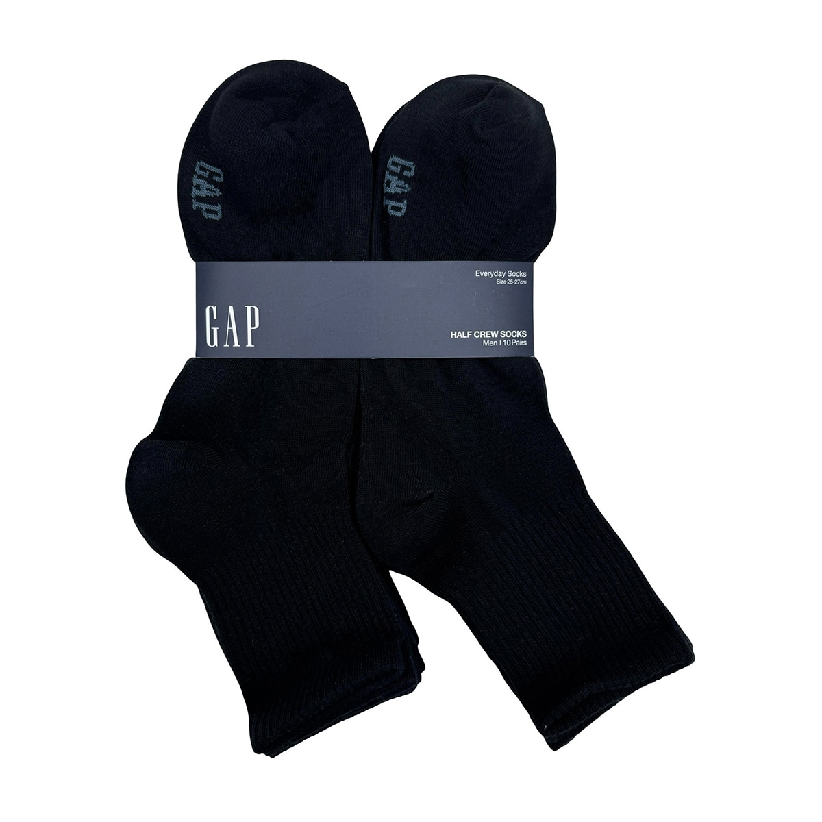 갭 데일리 양말 10족 - 블랙 라지