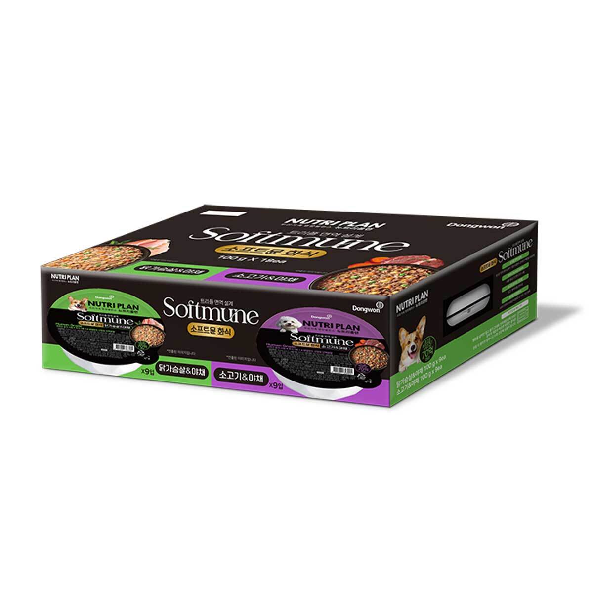 뉴트리플랜 소프트뮨 화식 2종 100g x 18