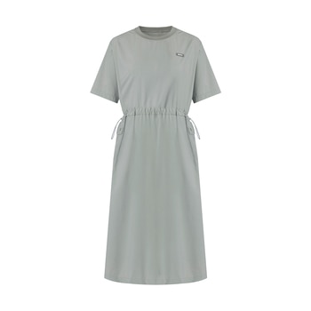 네파 여성 우븐 반소매 원피스