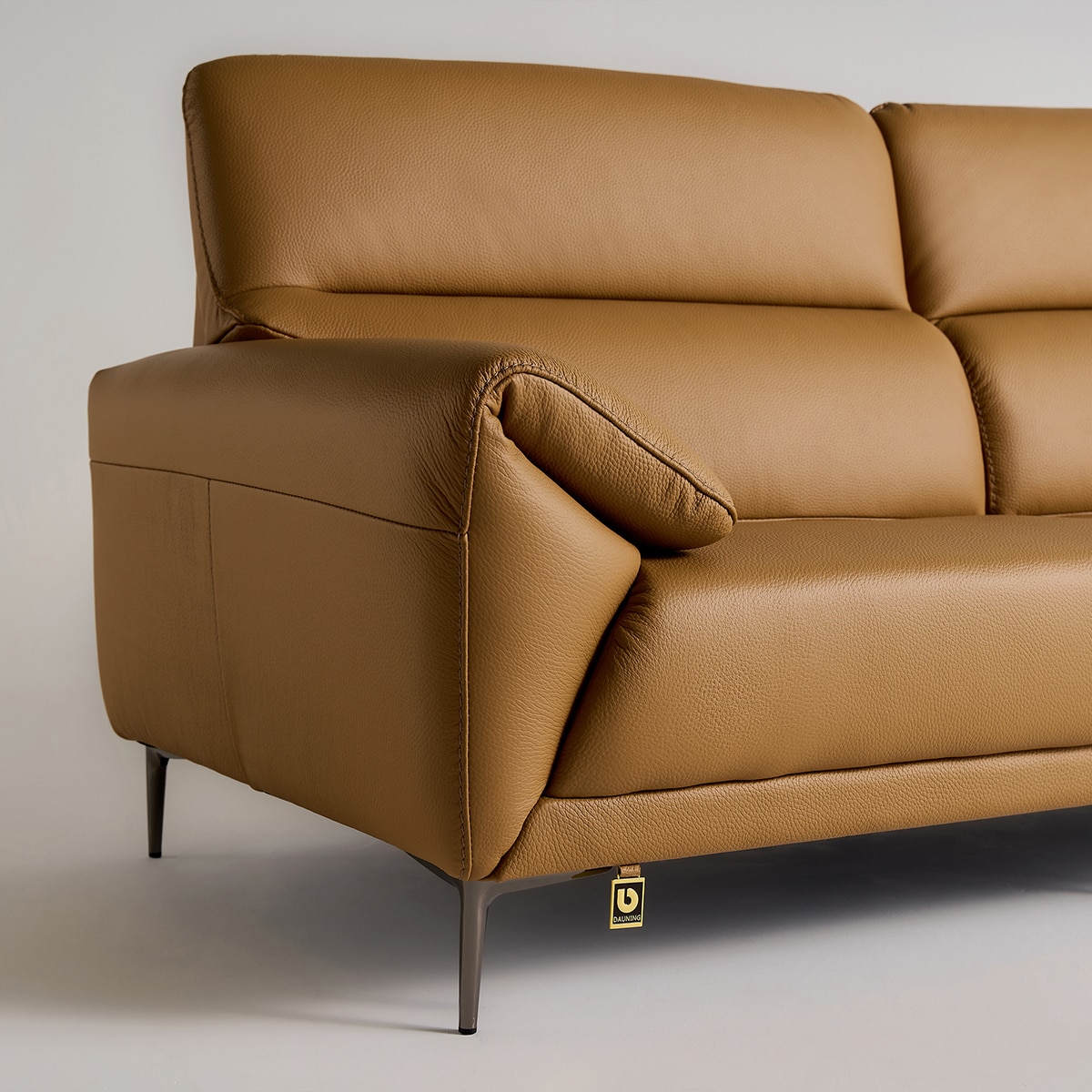 다우닝 데이지 전체 천연가죽 소파 3인