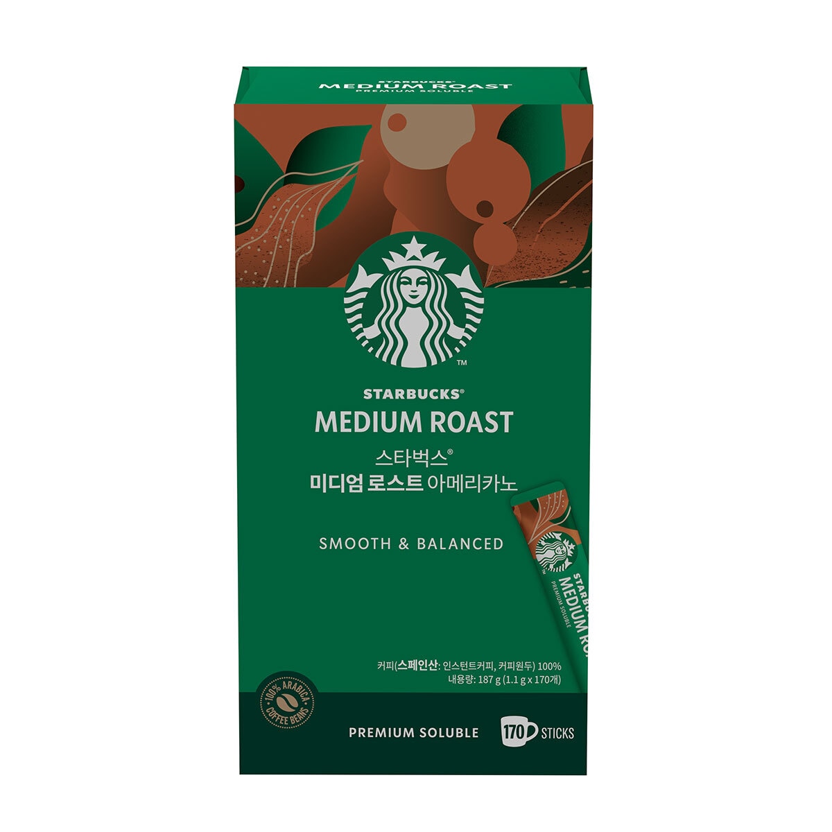 스타벅스미디엄로스트아메리카노1.1g x 170ct