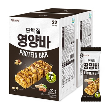 엄마사랑 단백질 영양바 25g x 22개 x 2팩