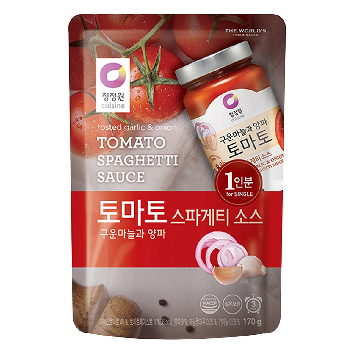 청정원 파스타소스 파우치 10개 - 토마토 스파게티 소스 170g x 10