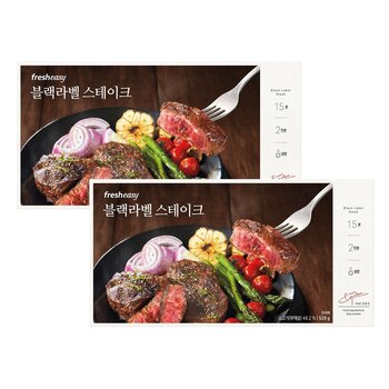 프레시지 블랙라벨 스테이크 528g x 2 (냉장)