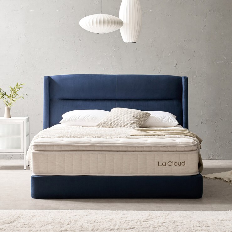라클라우드 기능성패브릭 밀라노 침대프레임 - 슈퍼싱글, 네이비