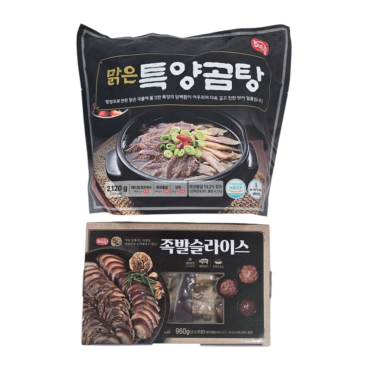 해드림맑은특양곰탕 1,060g x 2 + 족발슬라이스960 해드림맑은특양곰탕 1,060g x 2 + 족발슬라이스960