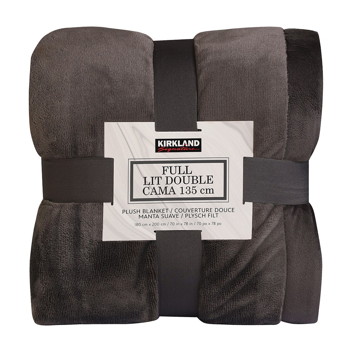 커클랜드 시그니춰 플러쉬 담요 180x200cm - 그레이 커클랜드 시그니춰 플러쉬 담요 180x200cm - 그레이