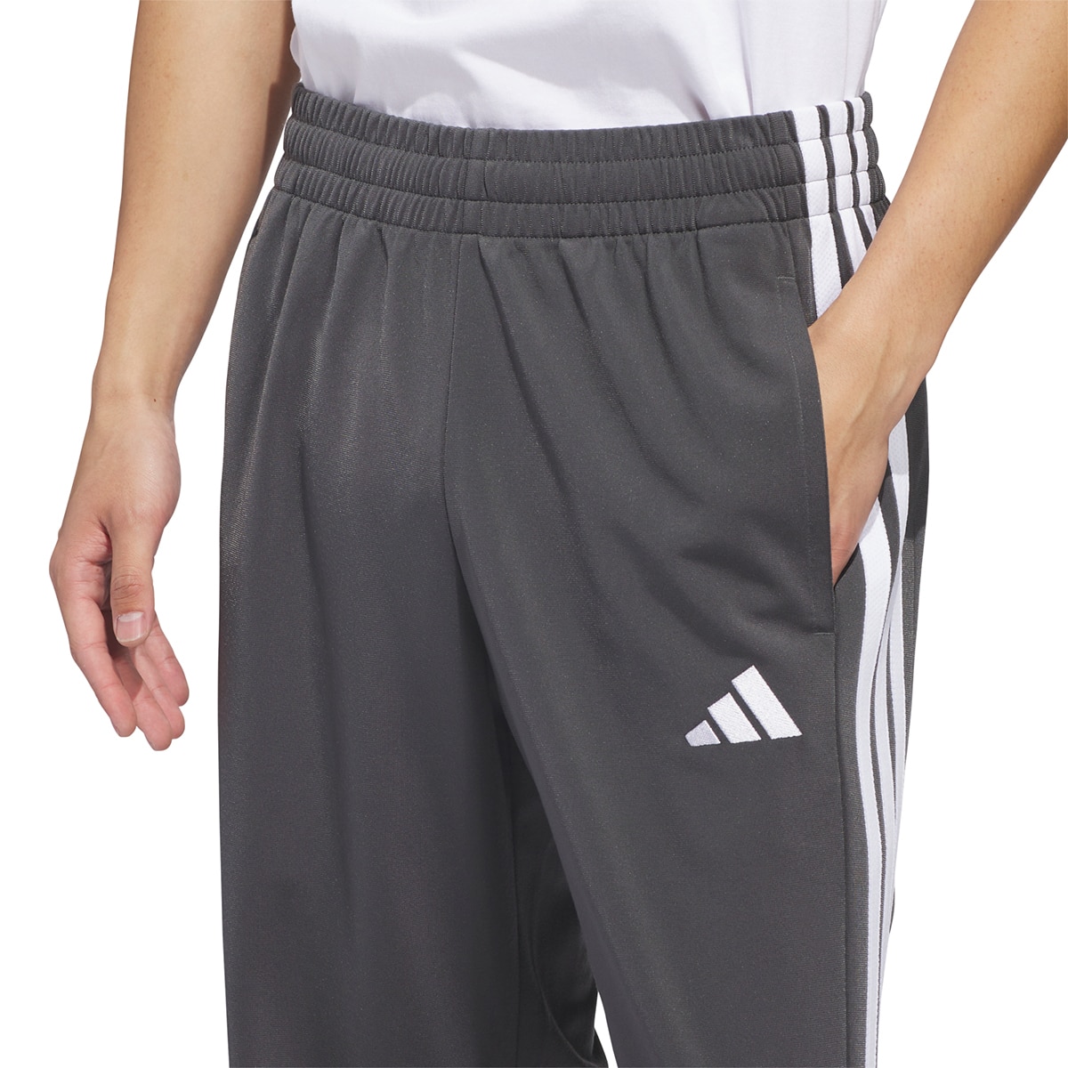 아디다스 남성 3S 트리코트 바지 - 그레이