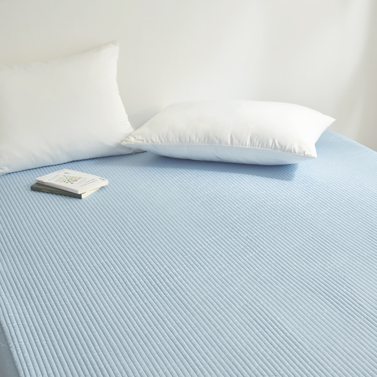 루마인 홈 순면 방수 매트리스 커버 - 퀸, 블루