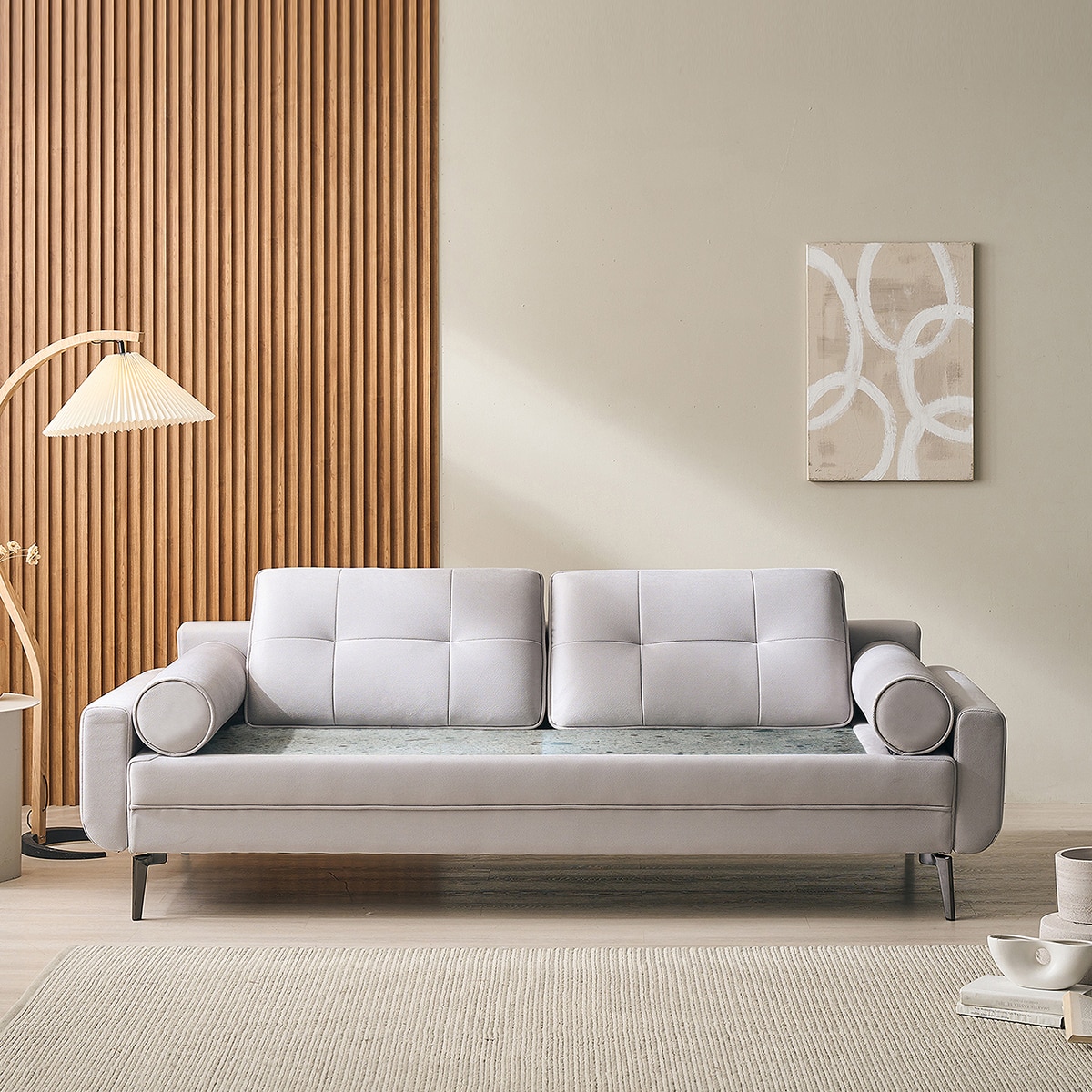 샘스톤 예스굿맘 돌소파 (취옥석/그린칠보석) - 라이트그레이