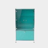 더원 모듈 유리문 장식장 - 민트