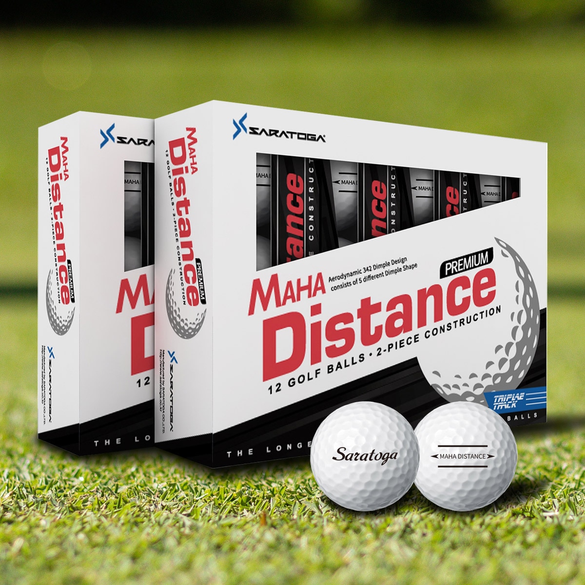 사라토가 마하 디스턴스 2 피스 3선 골프공 24개