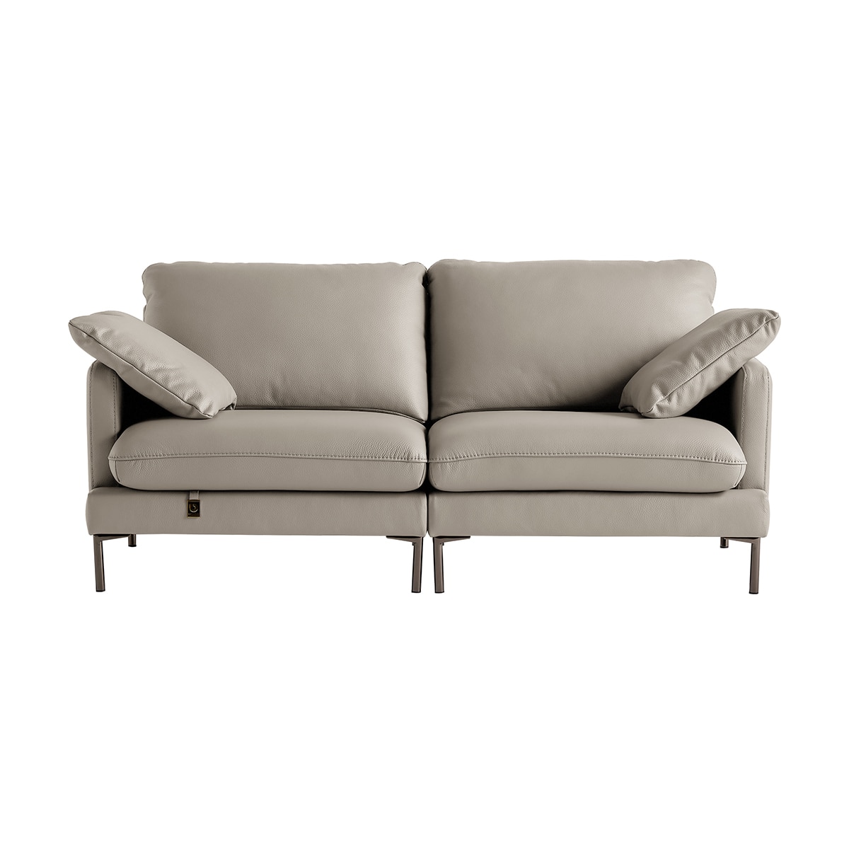 다우닝 코지 전체천연가죽 소파 3인