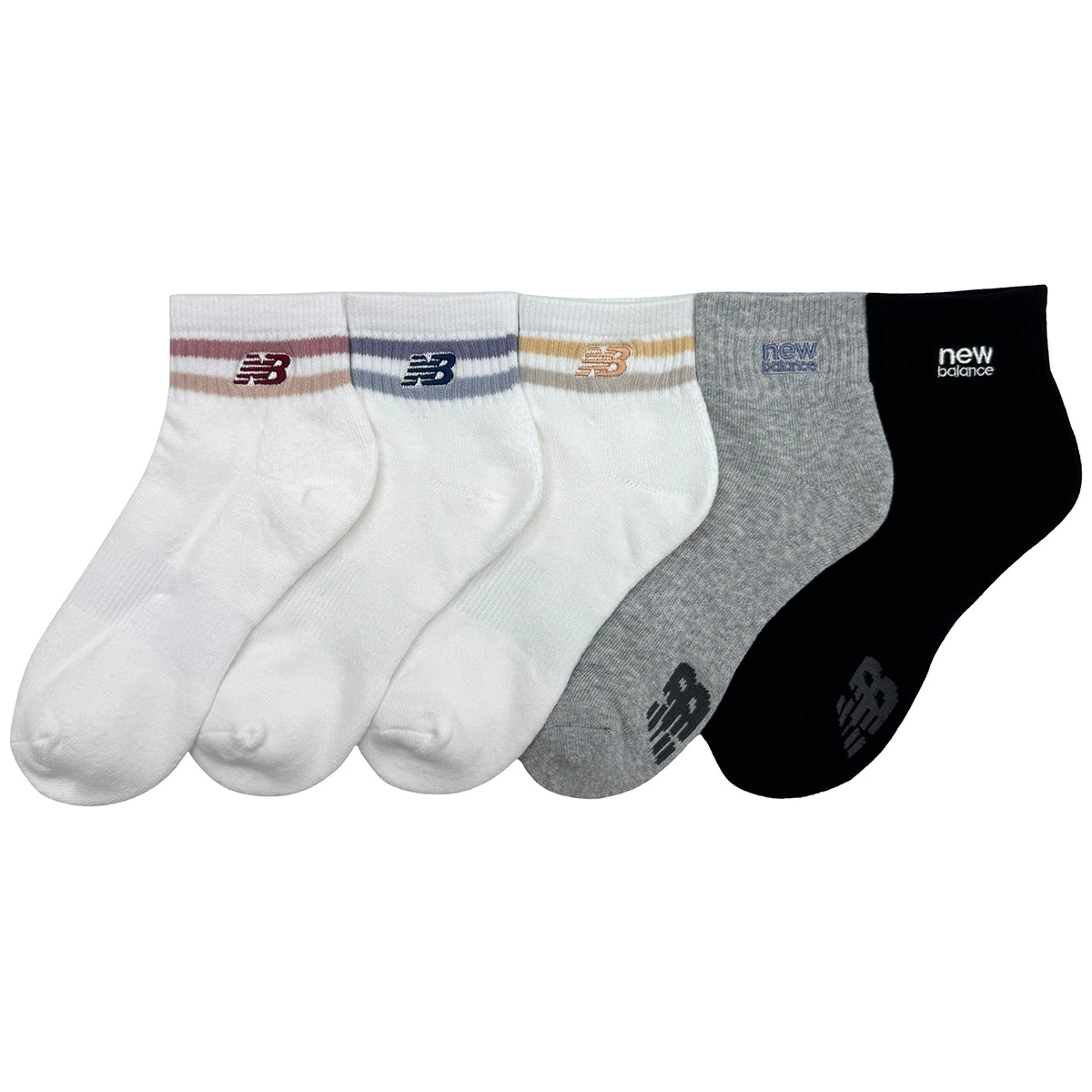 뉴발란스 여성 스포츠 양말 5족 - 6B 아쏘트(아이보리/그레이/블랙) 뉴발란스 여성 스포츠 양말 5족 - 6B 아쏘트(아이보리/그레이/블랙)