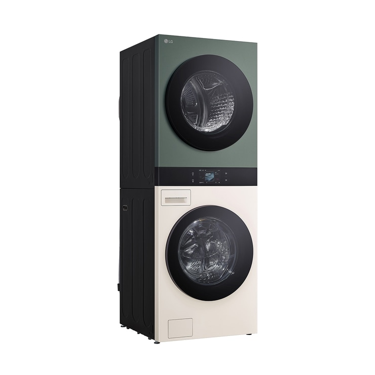 엘지 오브제 AI 워시타워 세탁 23kg&건조 23kg 베이지 그린