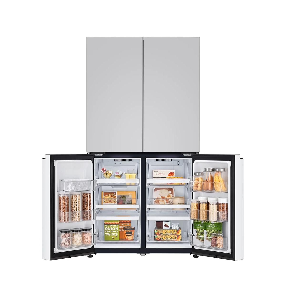 LG 오브제 AI 냉장고 870L, 메탈 그레이/화이트