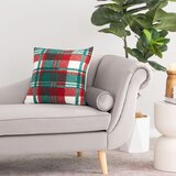 Berkshire 타탄 체크 데코 부클레 쿠션 50x50cm - 레드그린