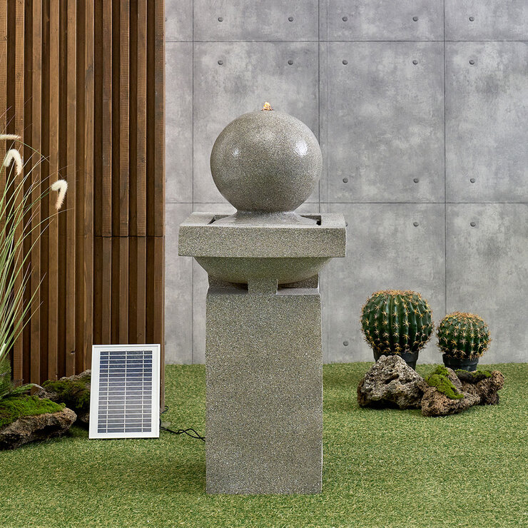 Takasho Solar Square Ball Waterfall Fountain 668165