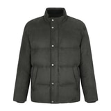 슈페리어 남성 스웨이드 다운 자켓 - 브라운, L