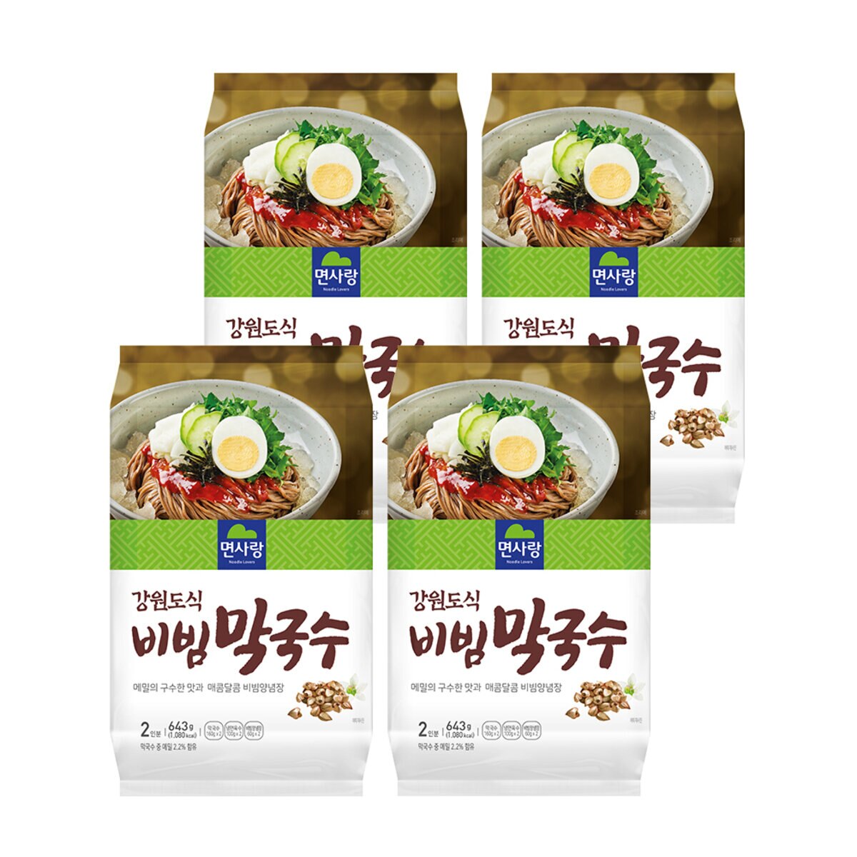 면사랑 강원도식 비빔 막국수 643g x 4