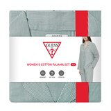 게스 여성 코튼 파자마 세트 - 그린 스트라이프, S