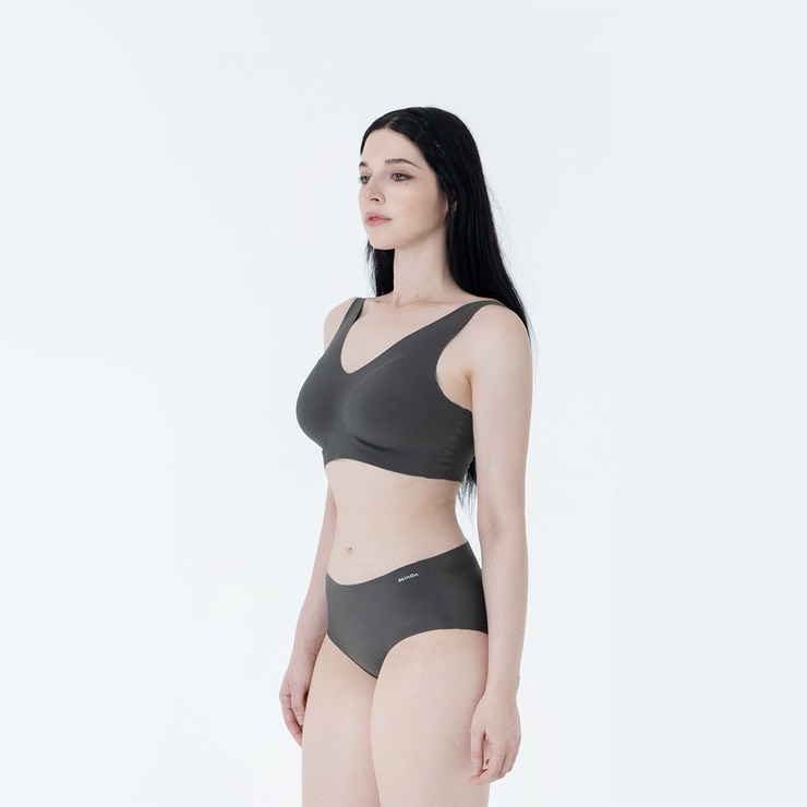 스킨온 여성 제로프리 팬티 5매 - 오트밀/차콜, S