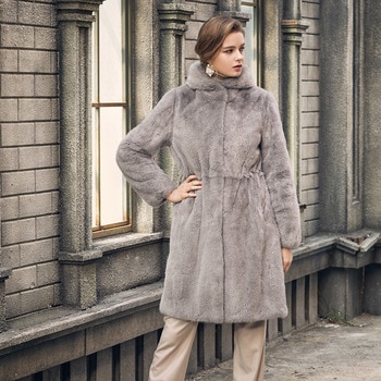 원우 노블레스 소매 탈부착 밍크 풀스킨 롱코트