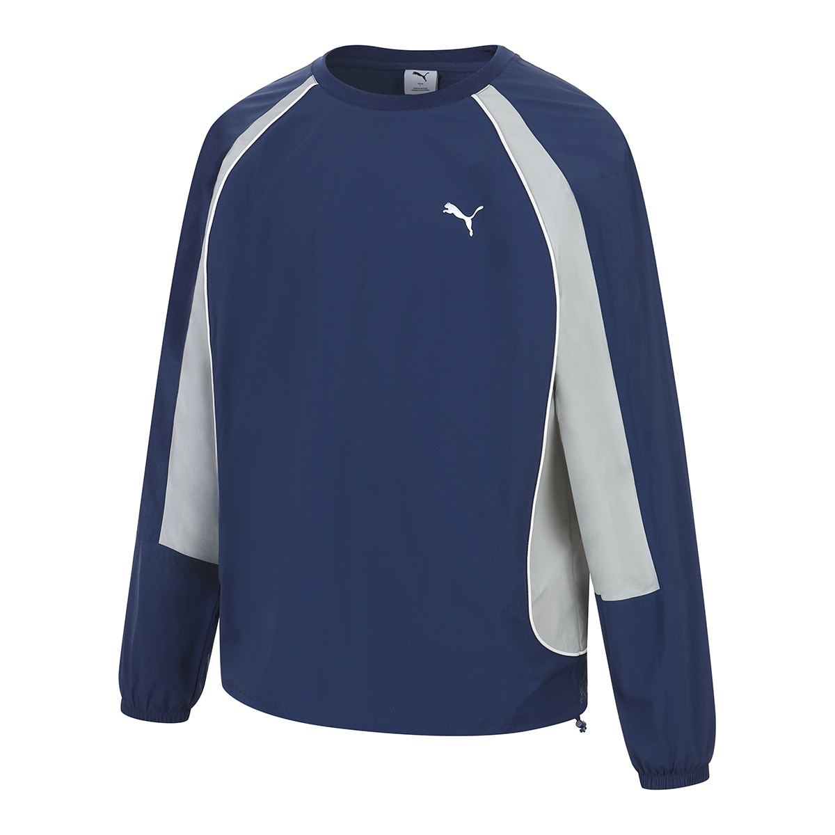 푸마 남성 긴소매 액티브 우븐 크루 - 블루
