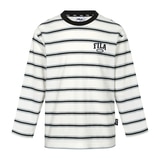 휠라 키즈 스트라이프 티셔츠 - 블랙, 120